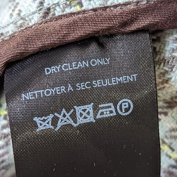 Free People Liberty Wool Duster Coat S Earthy Plaid Raw Edge City To Cabin NWOT - Picture 10 of 14